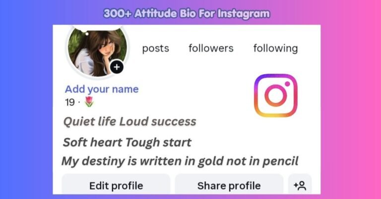 Attitude Bio For Instagram
