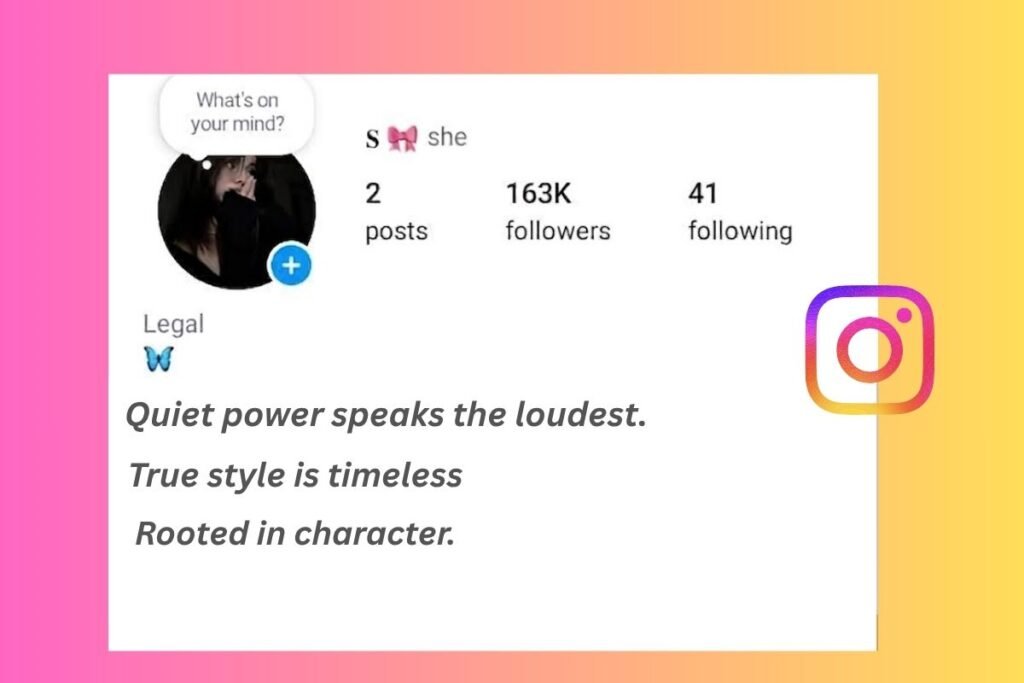 Classy Instagram Bio