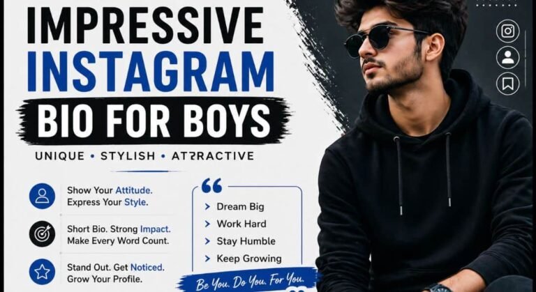 Impressive Instagram Bio for Boys