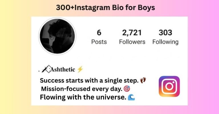 Instagram Bio for Boys