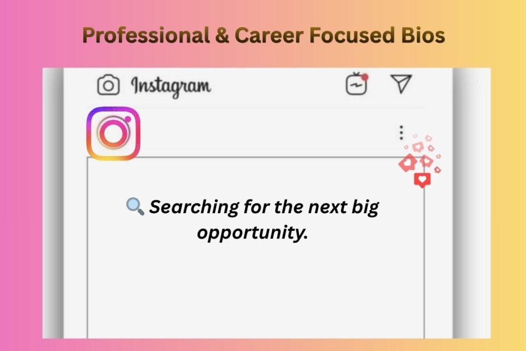 Professional & Career Focused Bios