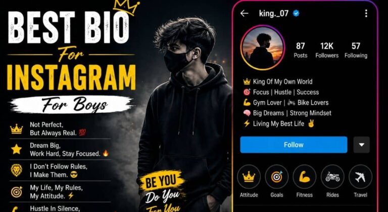 best bio for instagram for boys