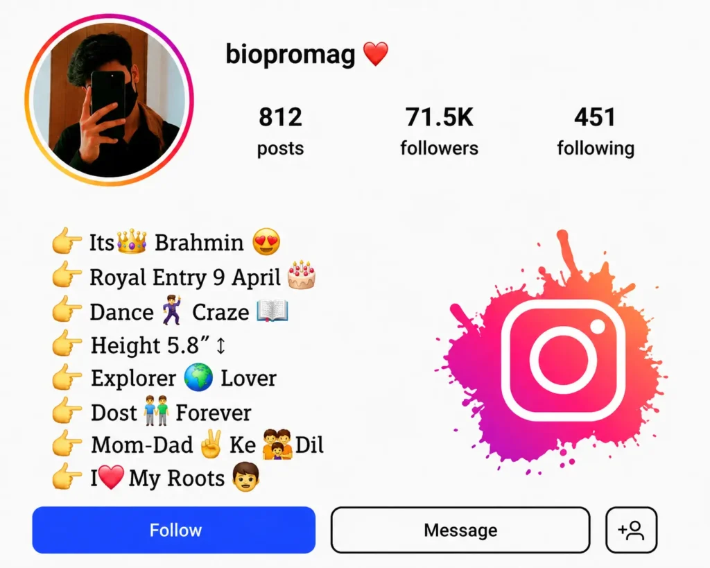 Instagram Bio For Brahman