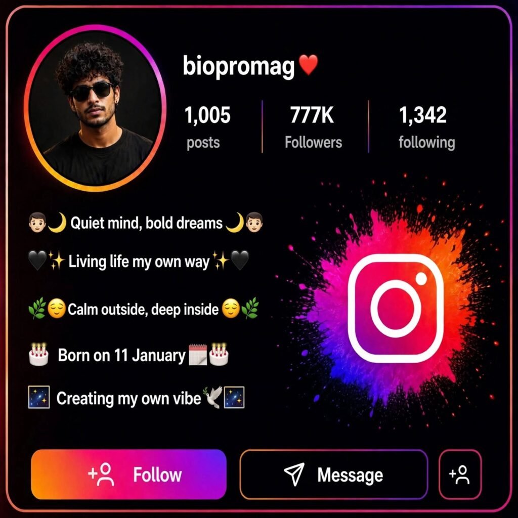 Aesthetic Instagram Bio for Boys