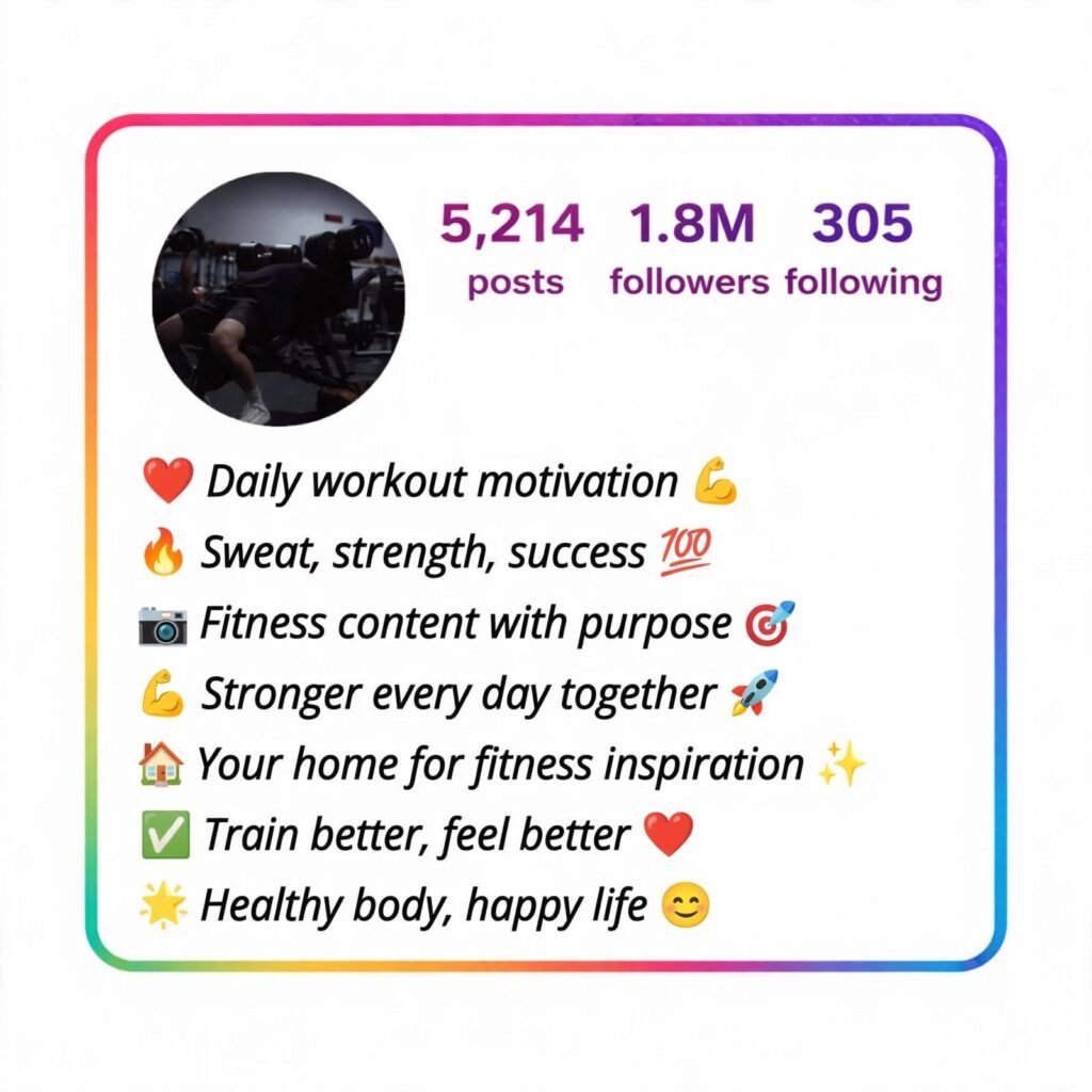 Best Bio for Fitness Page