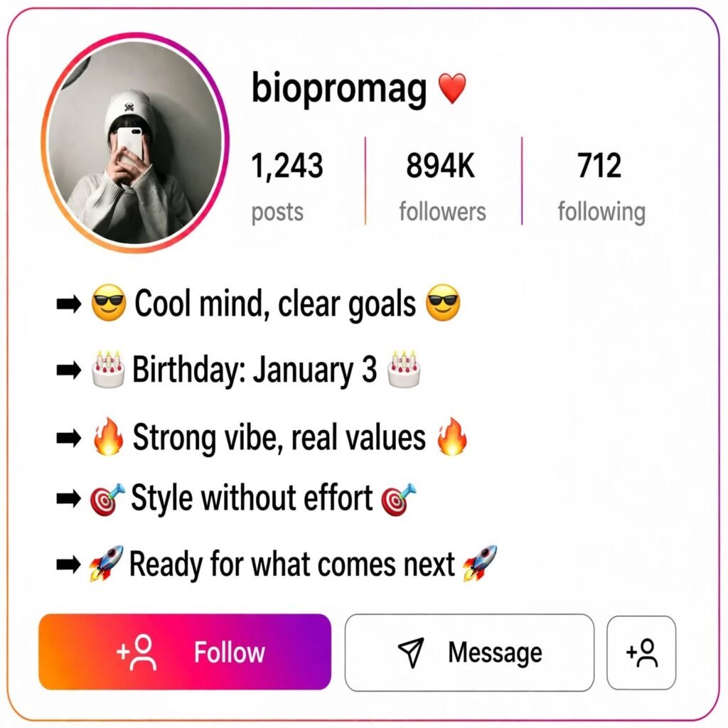 Best Cool Bio for Instagram