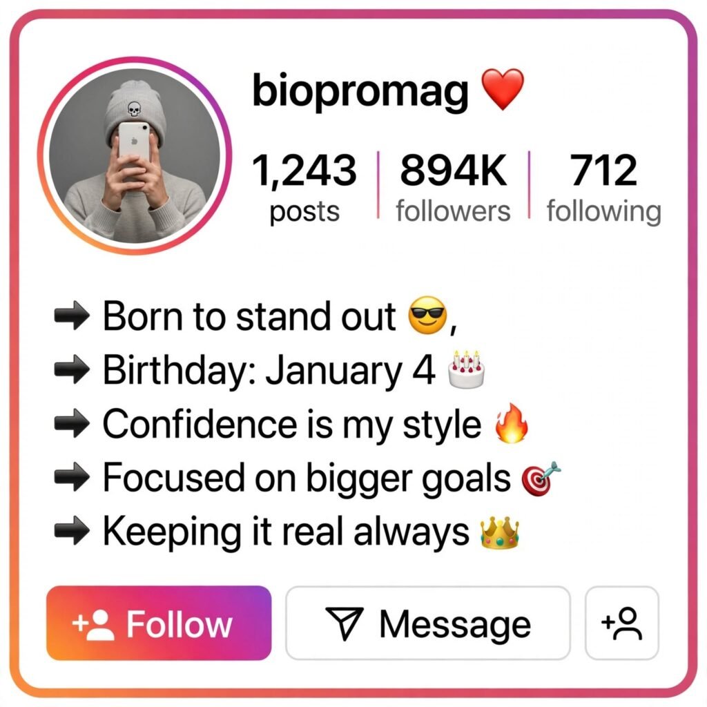 Cool Bio for Instagram for Boys