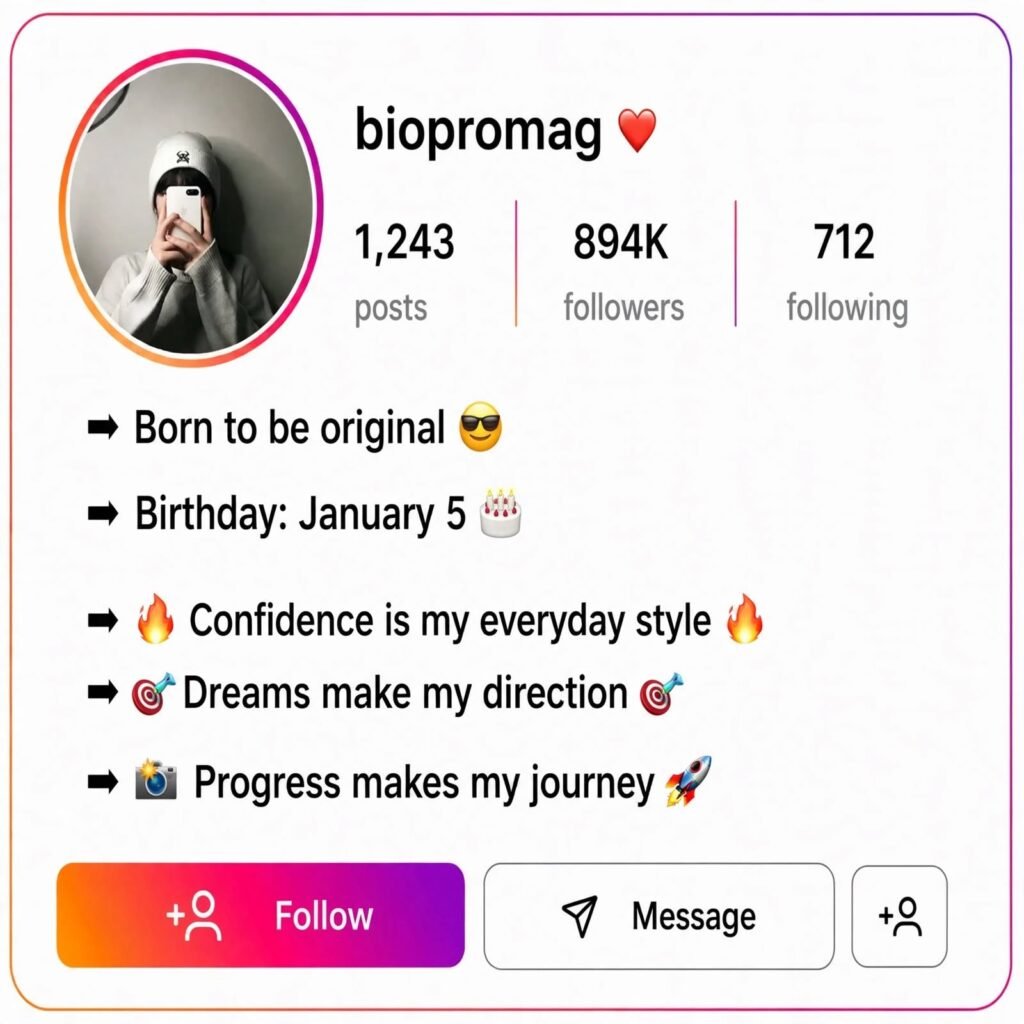 Cool One-Line Bio for Instagram