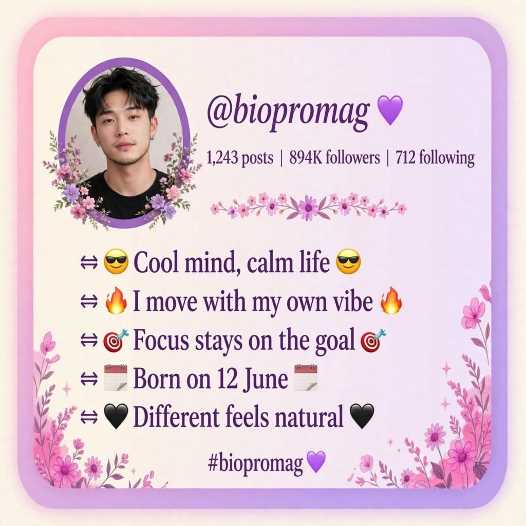 Cool Sigma Bio for Instagram