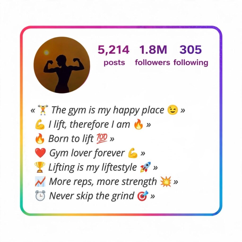 Instagram Bio for Gym Lovers