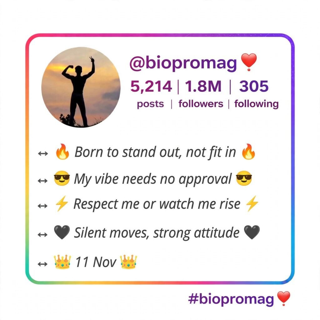 One Line Attitude Bio for Instagram