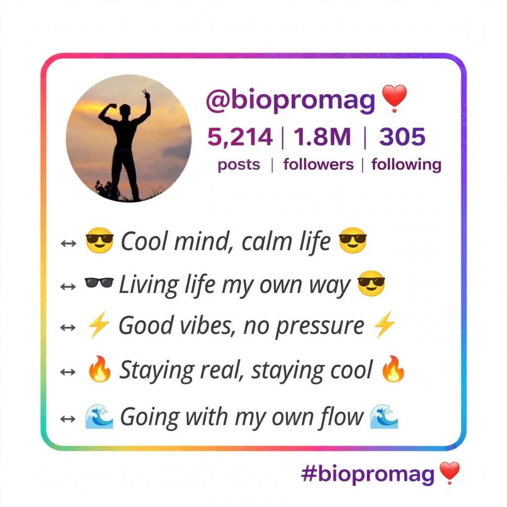 One Line Cool Bio for Instagram