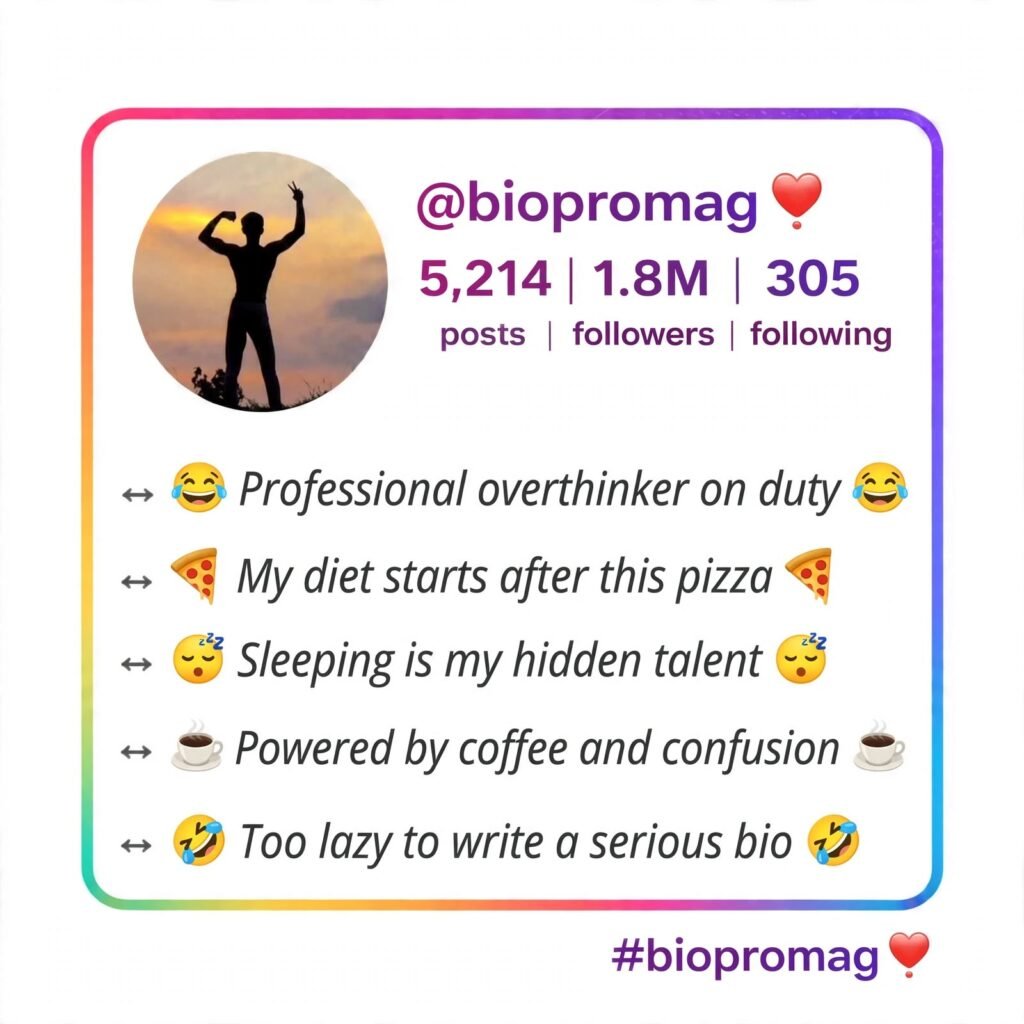 One Line Funny Bio for Instagram