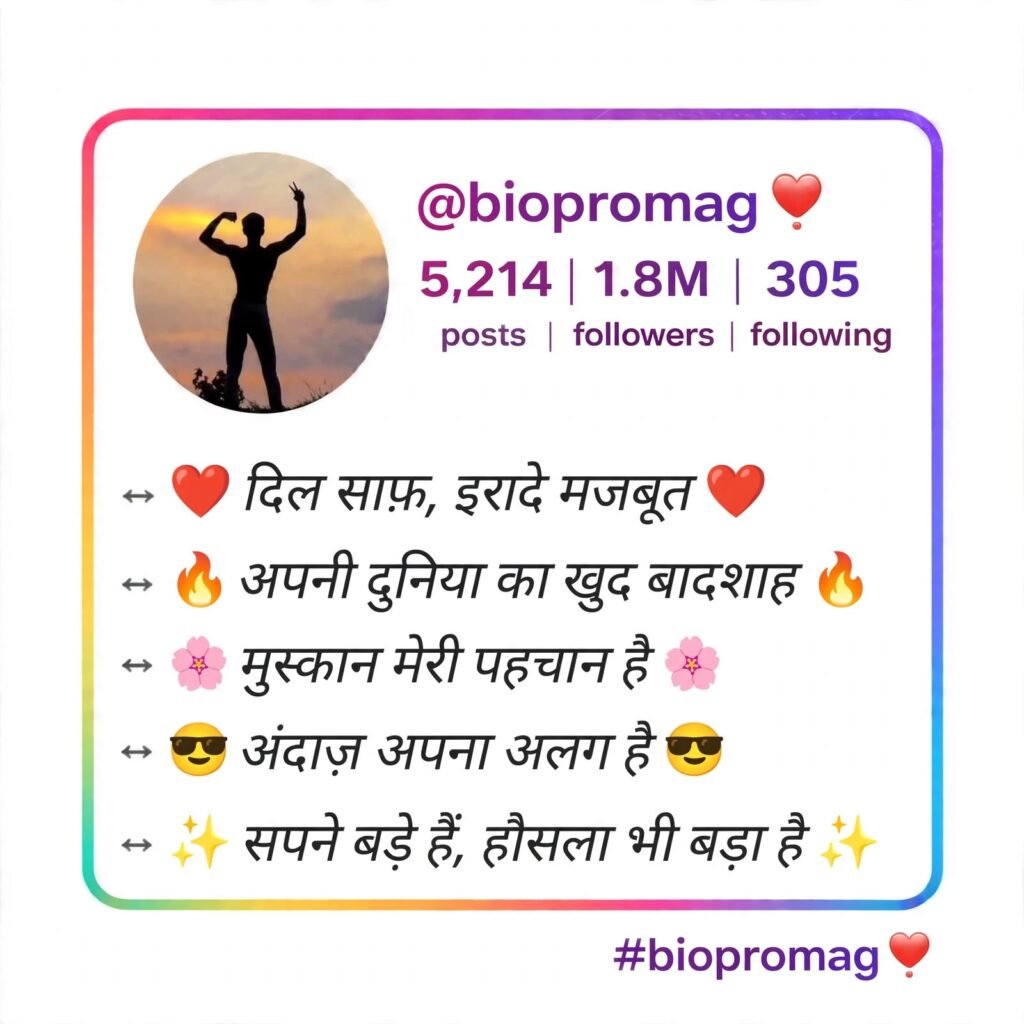 One Line Hindi Bio for Instagram