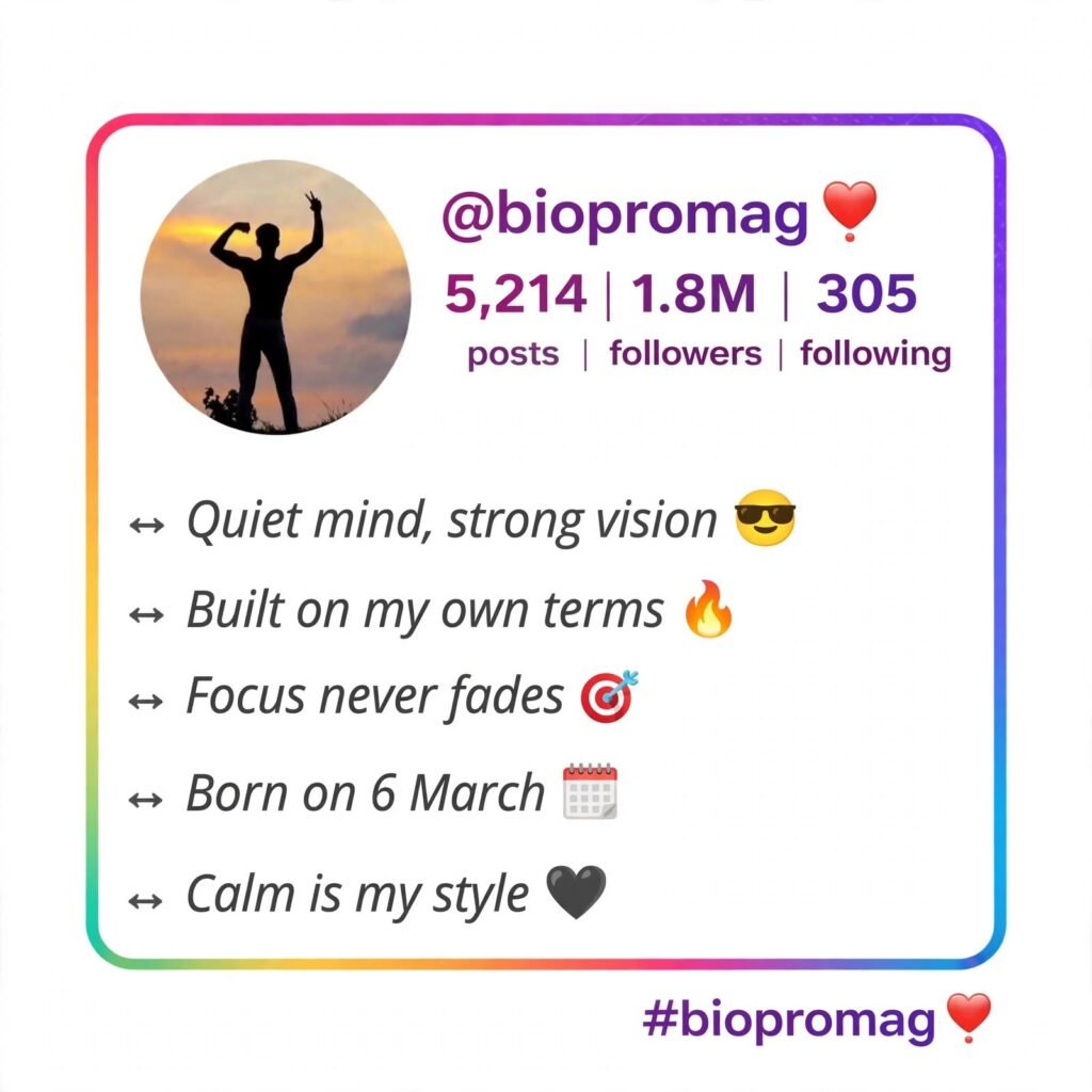 Short Sigma Bio for Instagram