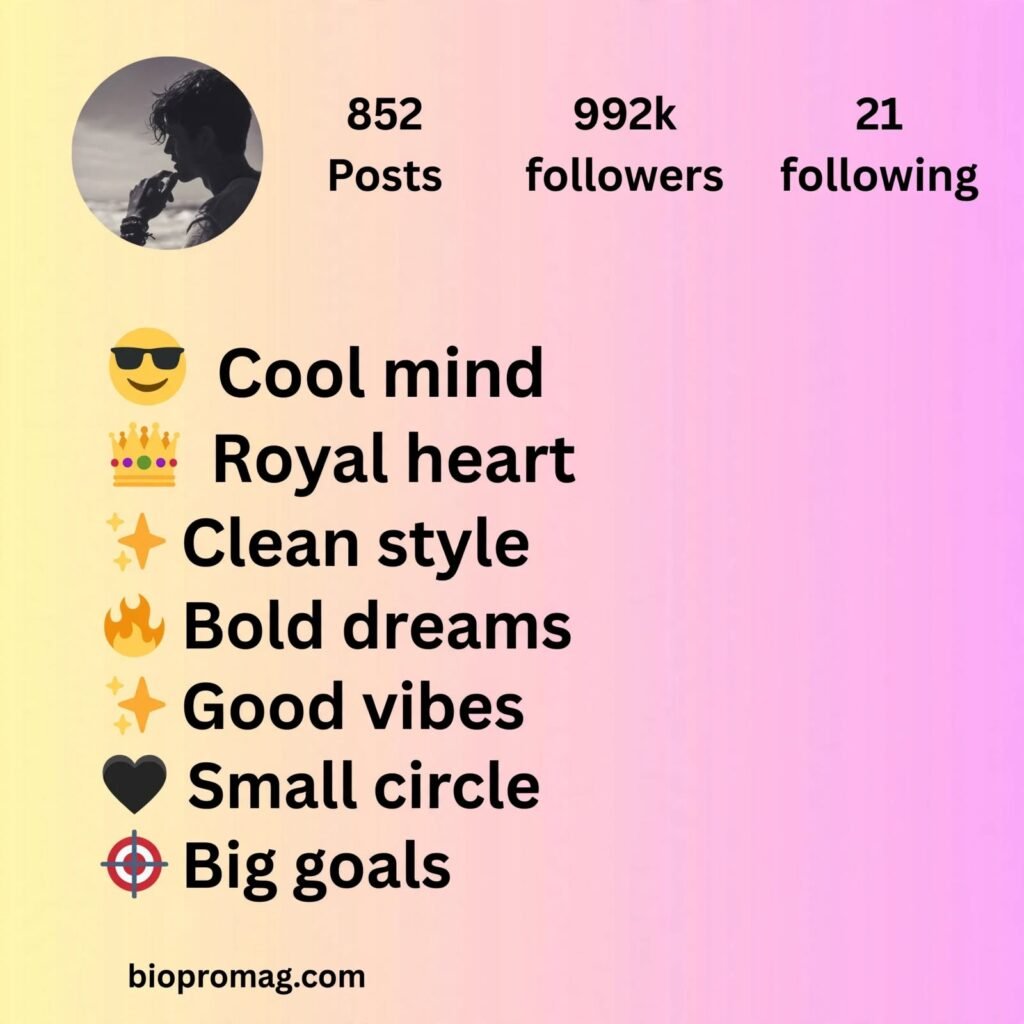 cool vip bio for instagram