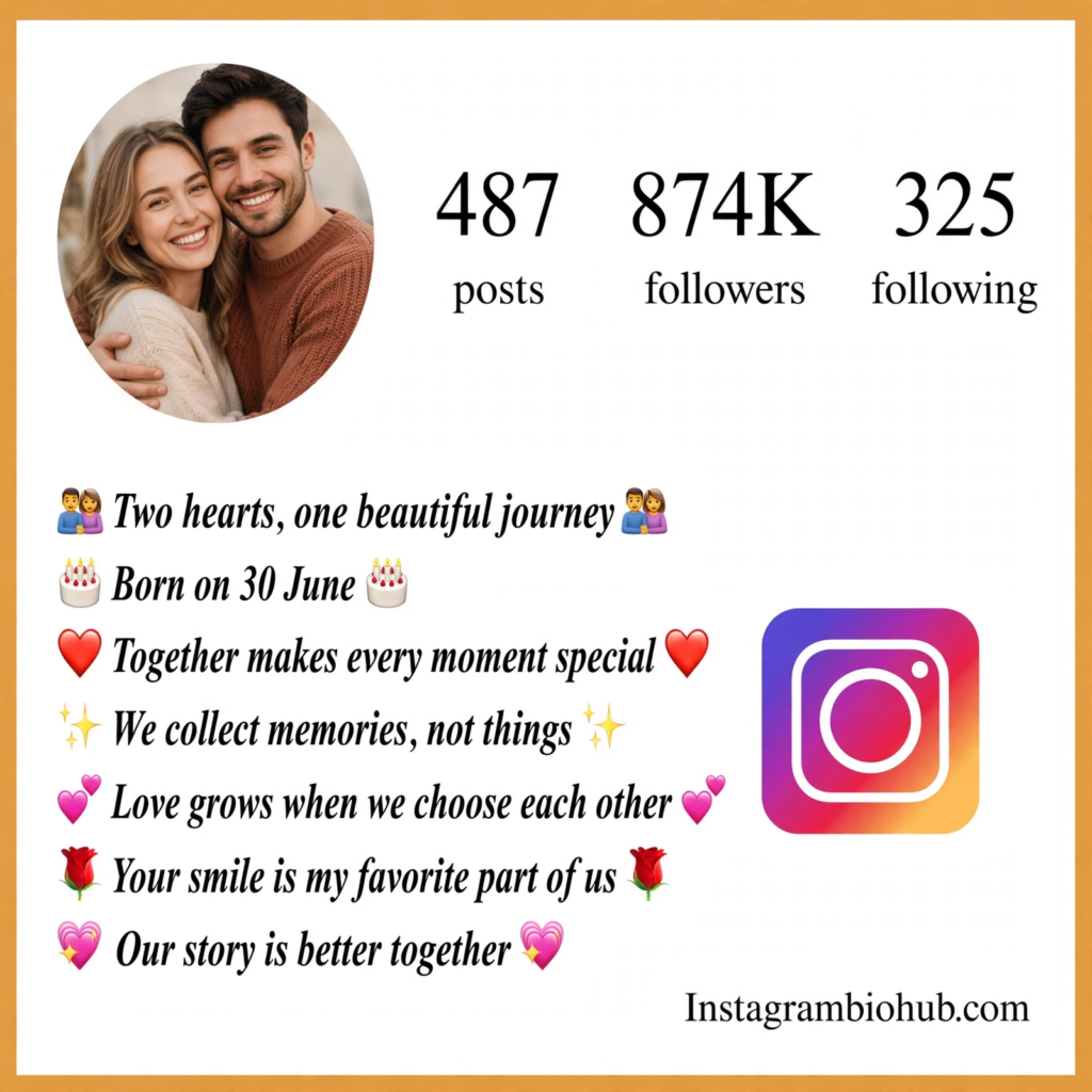 Romantic Couple Bio for Instagram
