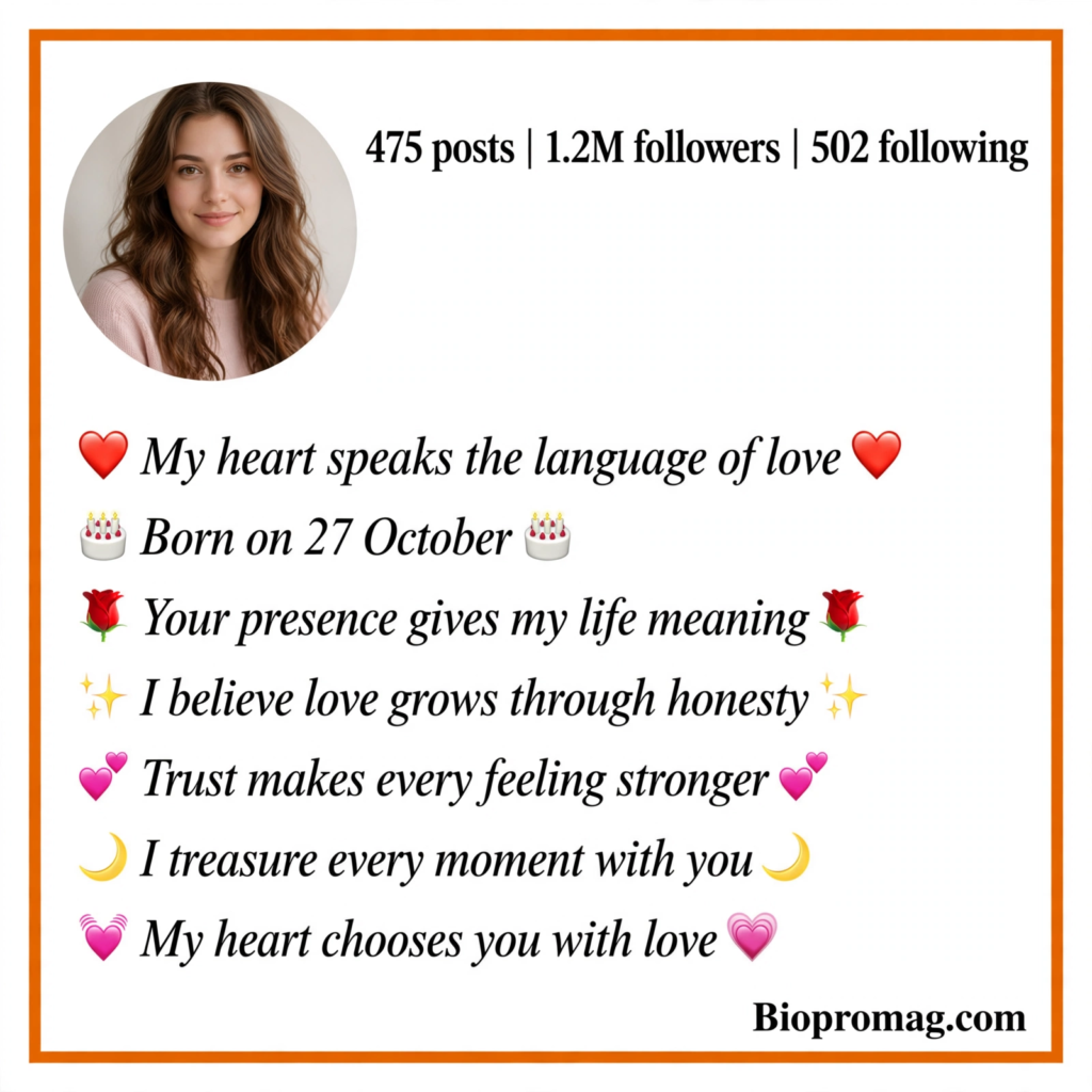 Romantic Love Bio for Instagram