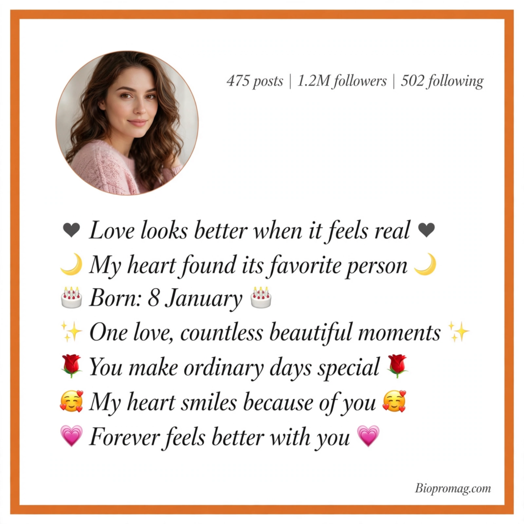 Romantic Bio Copy and Paste Ideas