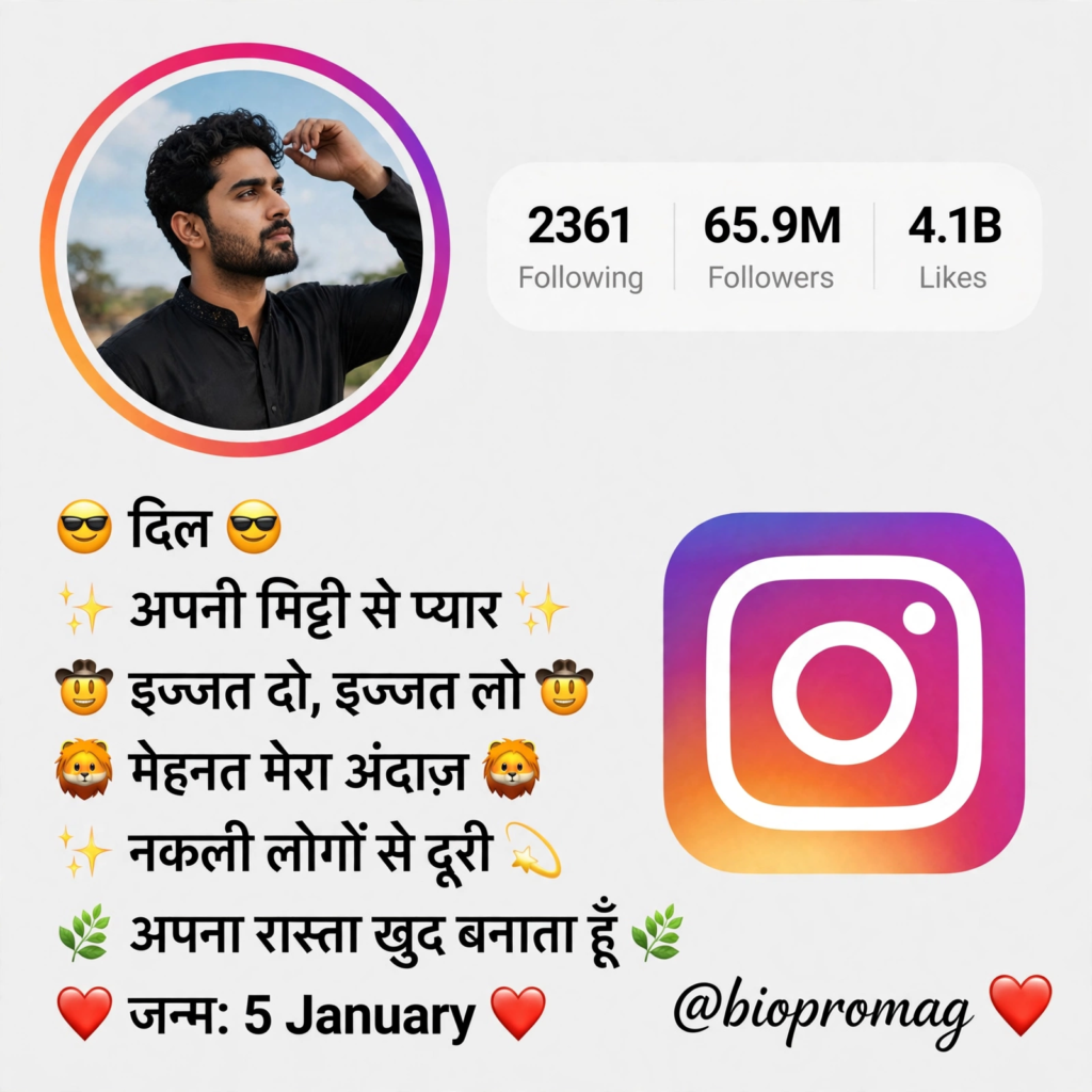 Desi Bio for Instagram for Boys