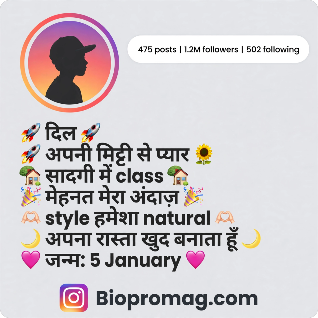 Stylish Desi Bio in Hindi