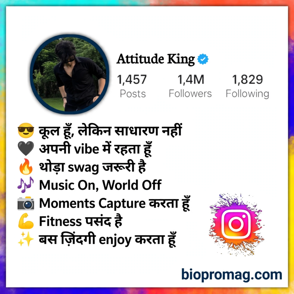 Cool bio for Instagram for boy in Hindi
