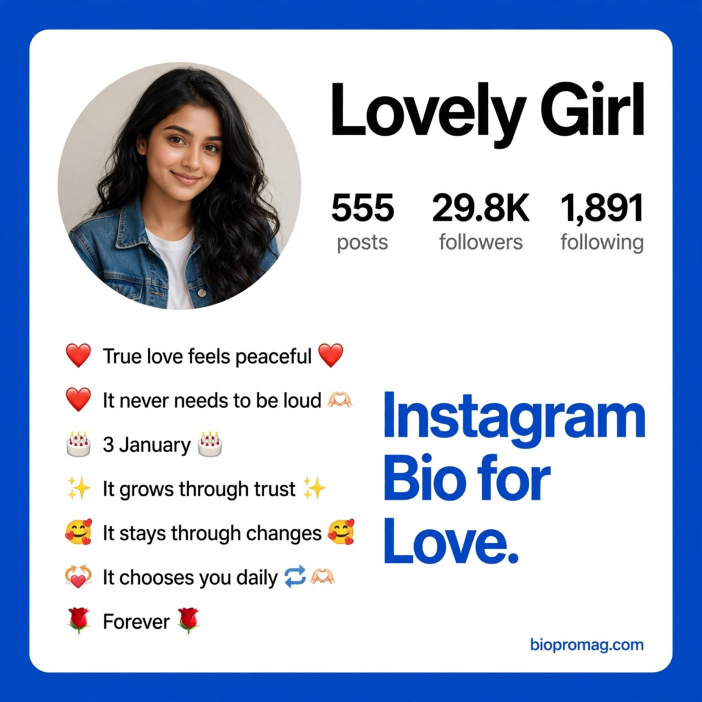 True Love Bio for Instagram
