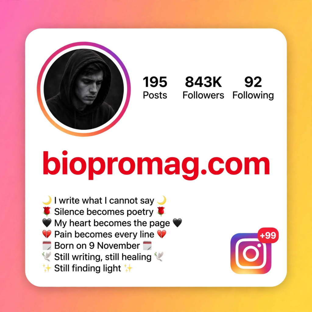 Bio for Instagram for Sad Poems
