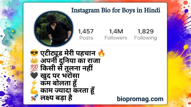 Instagram Bio for Boys in Hindi