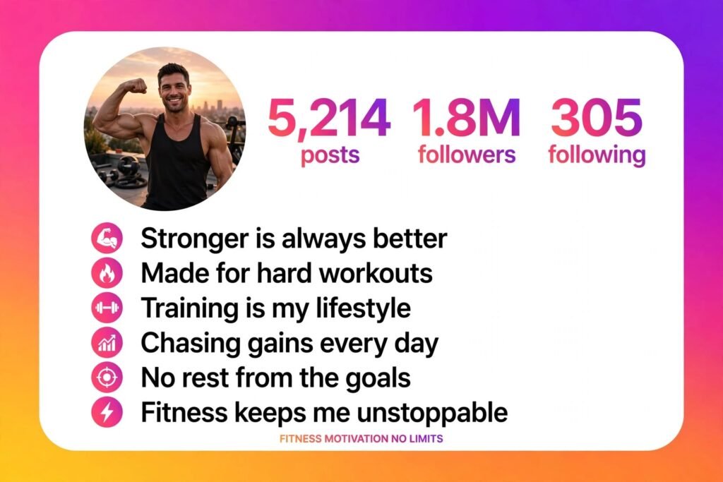 Fitness Freak Bio for Instagram