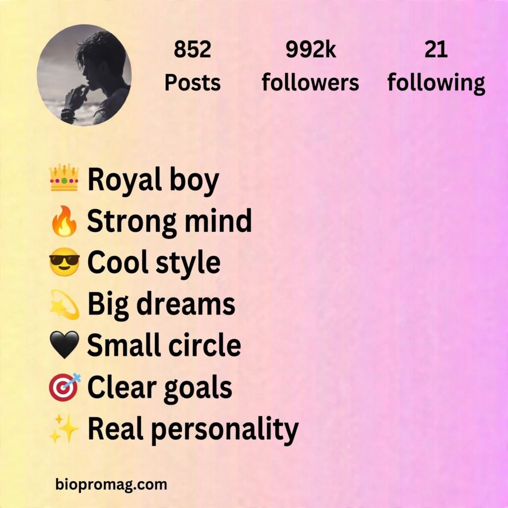 vip bio for boys