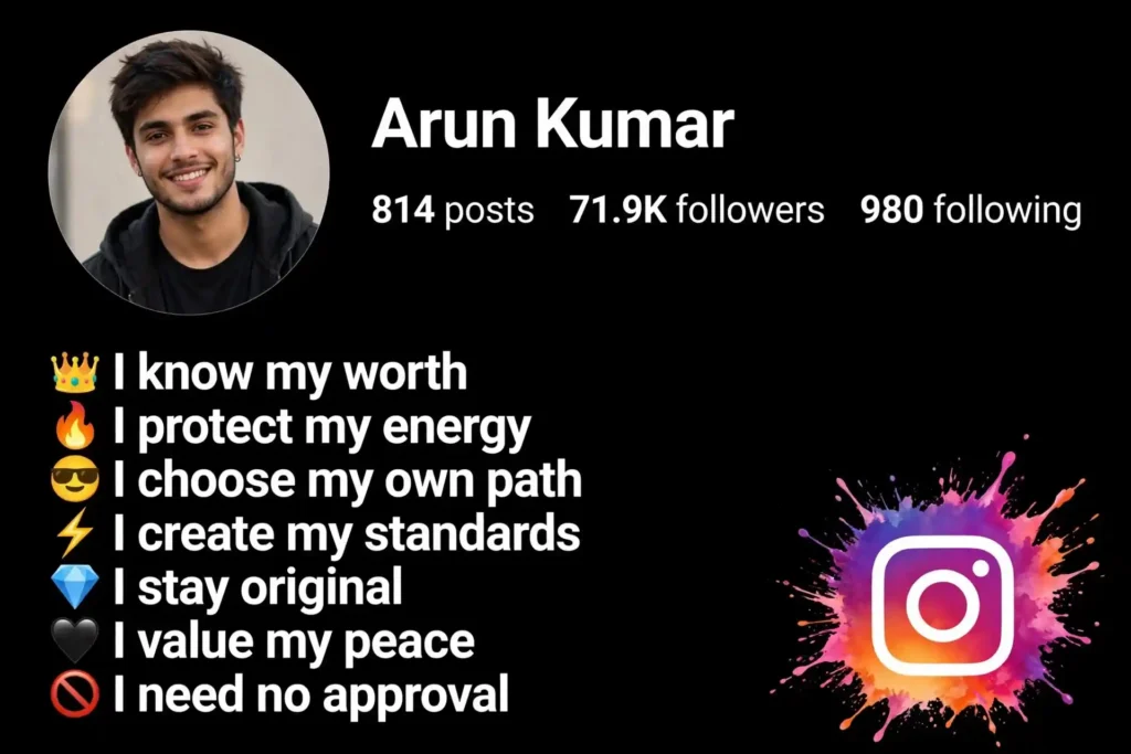 Attitude Emoji Bio for Instagram