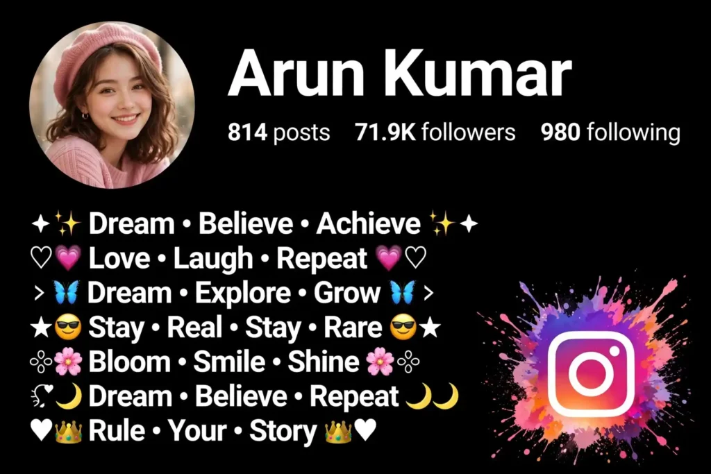 Emoji Bio for Instagram with Symbols