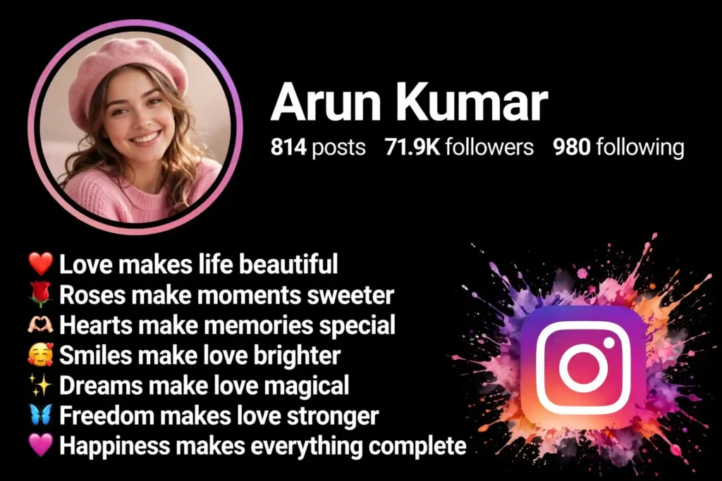 Love Emoji Bio for Instagram