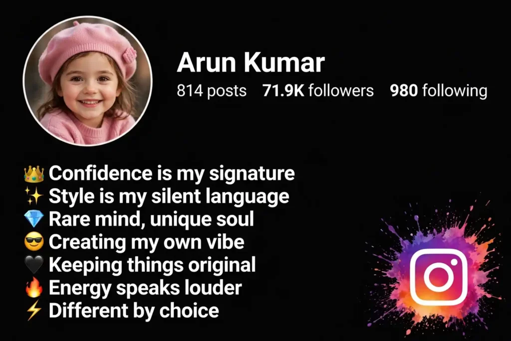 Stylish Emoji Bio for Instagram