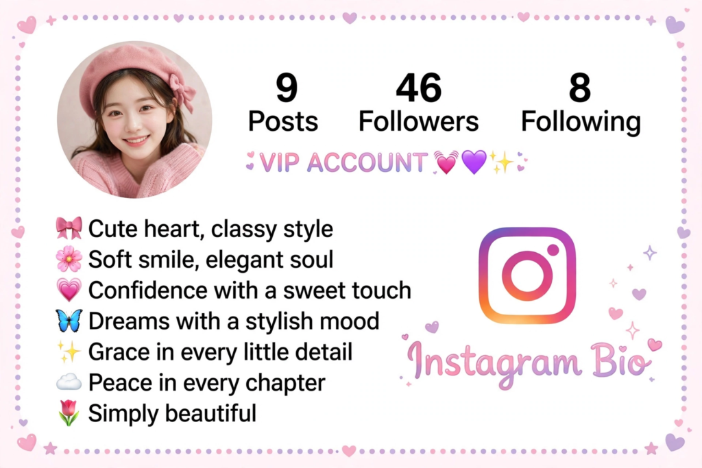 Cute Instagram Bio for Girls Stylish