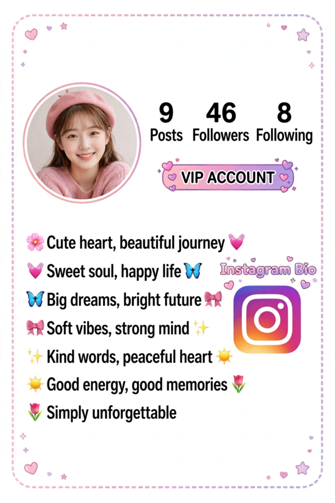 Best Cute Bio for Instagram