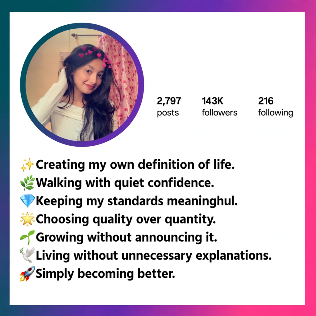 Stylish Simple Bio for Instagram