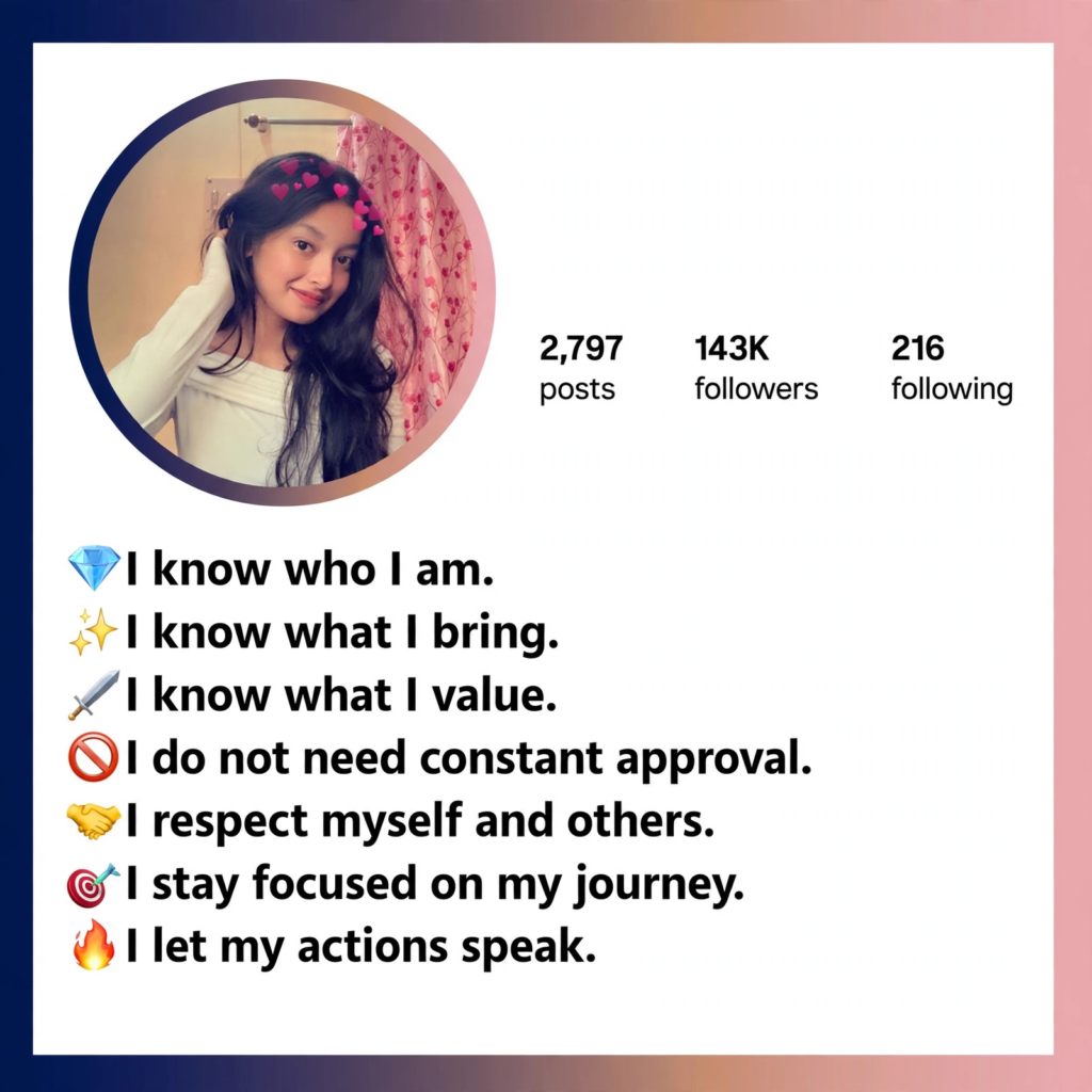 Attitude Simple Bio for Instagram
