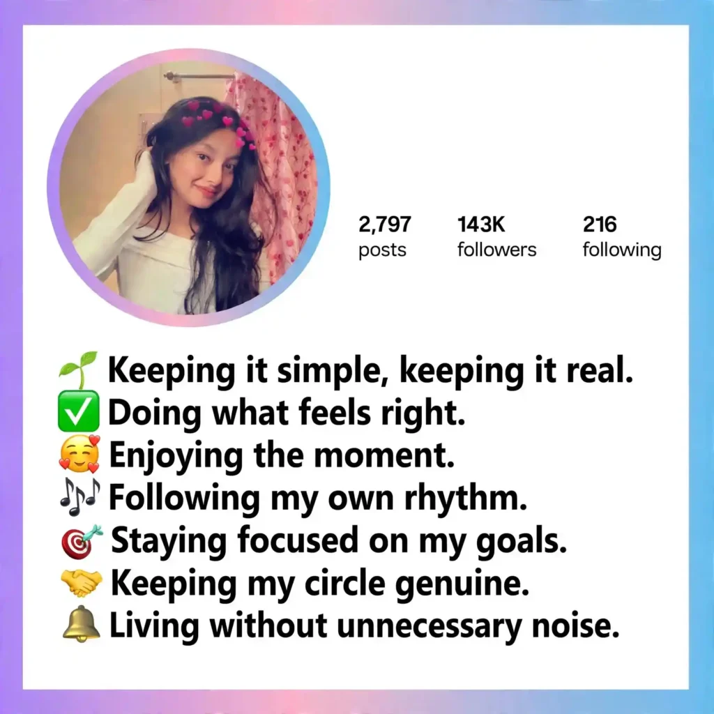 Cool Simple Bio for Instagram