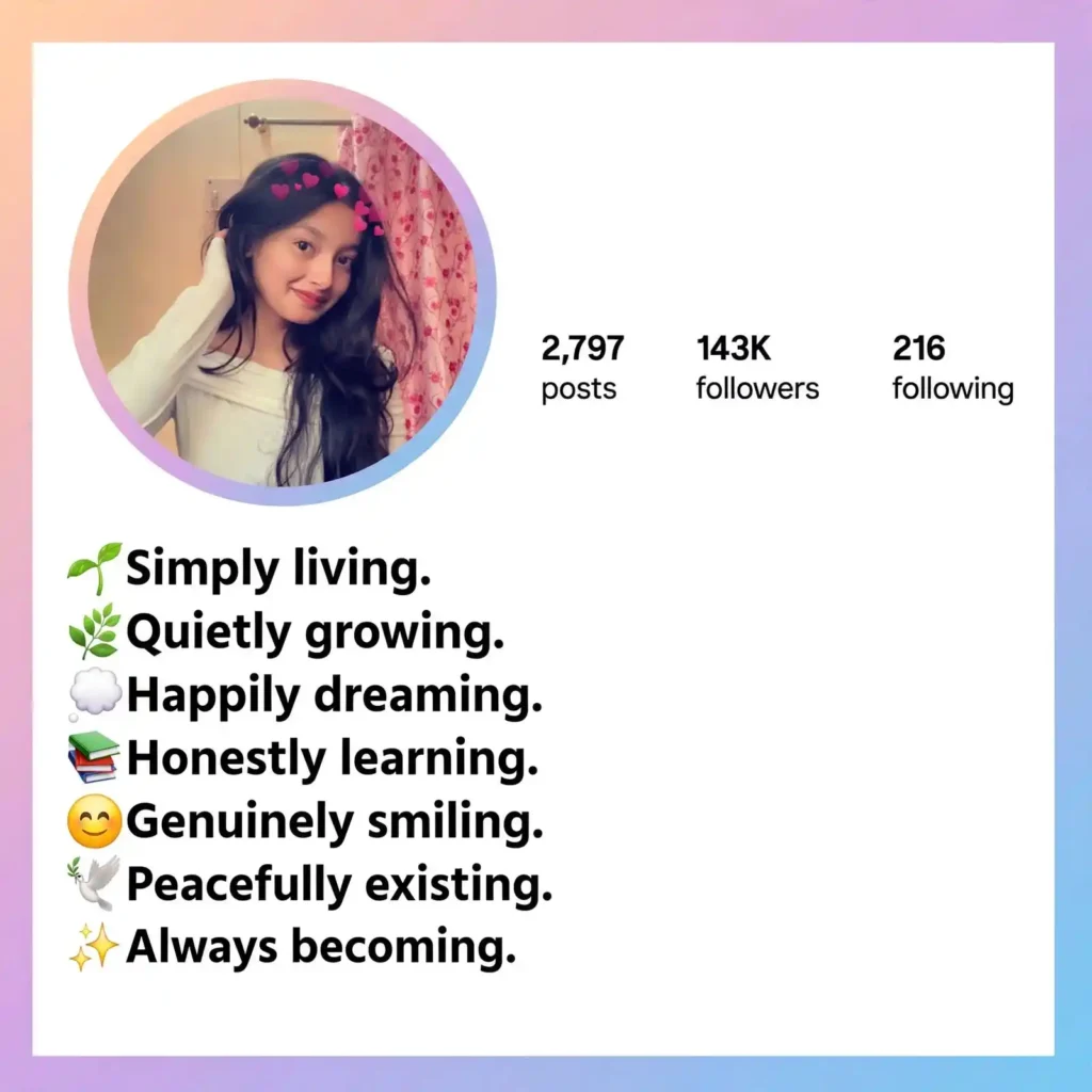 Short Simple Bio for Instagram