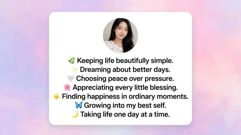 Simple Bio for Instagram