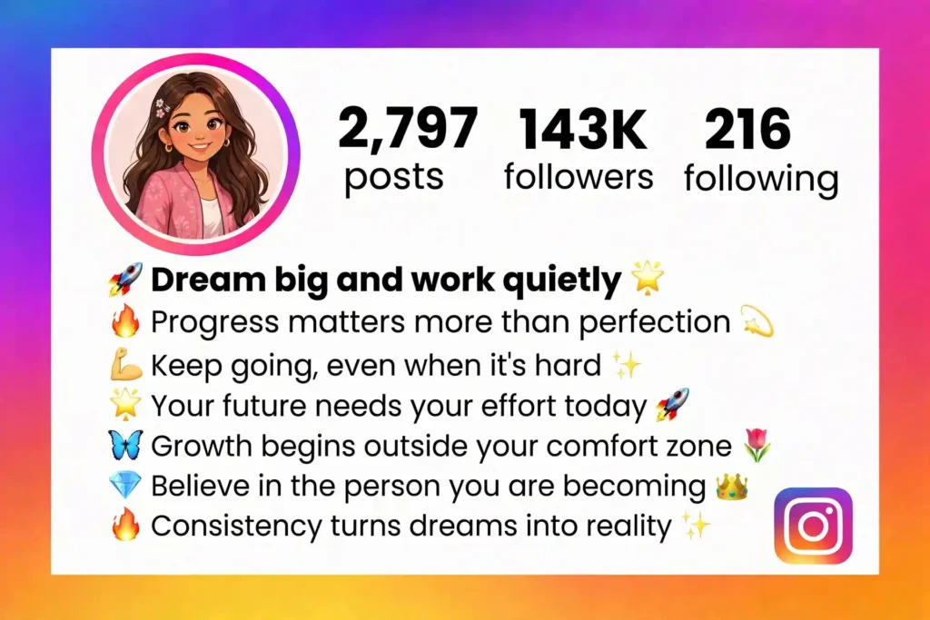 One-Word Motivational Bio for Instagram