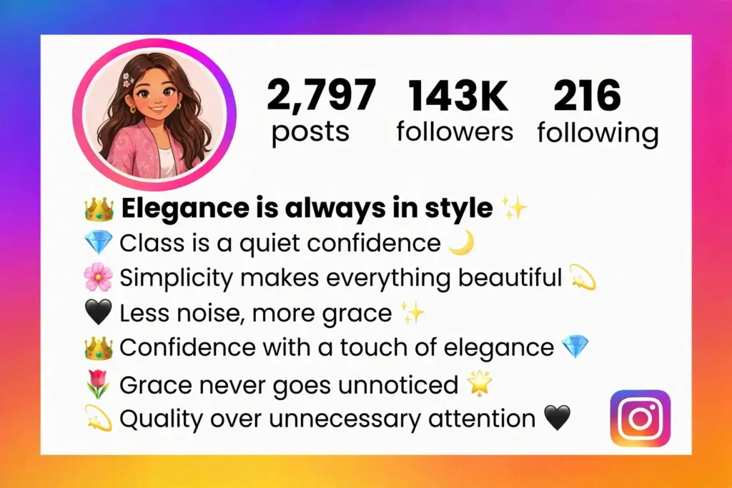 One-Word Classy Bio for Instagram