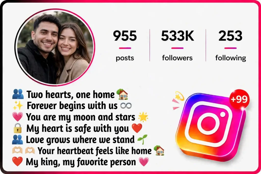 Instagram Bio for Couples with Emojis