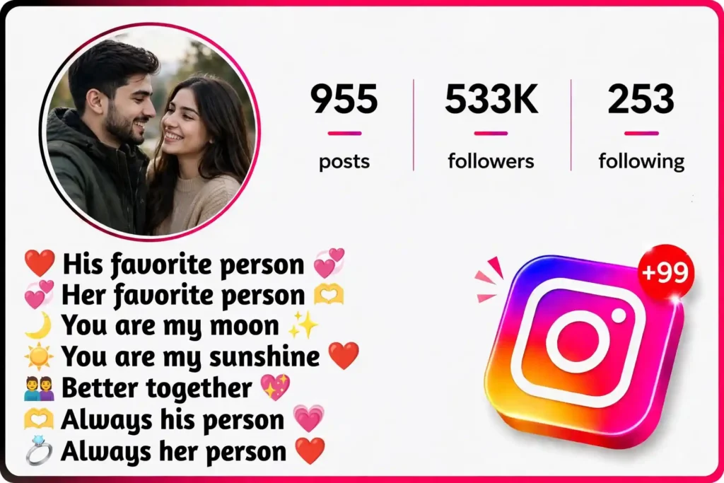 Matching Instagram Bio for Couples